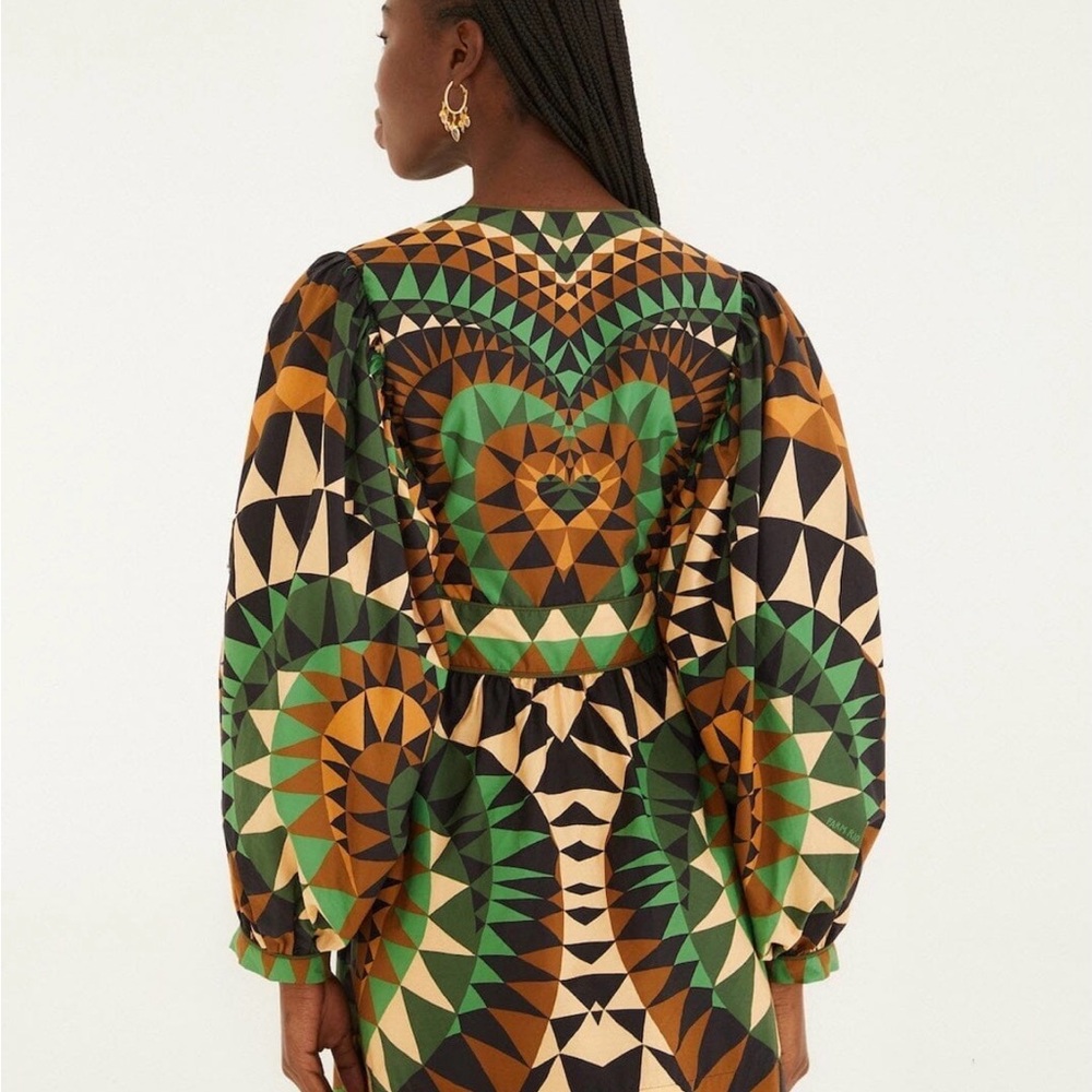 NWT Farm Rio Deco Long Sleeve Mini Dress - Picture 6 of 7